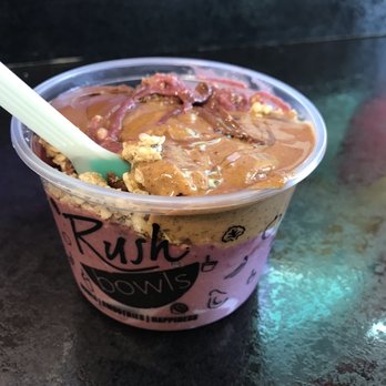 Rush Bowls - The summit açaí bowl with almond butter and Nutella - Juice Bars & Smoothies Near Me - Naples, Florida Rush Bowls - The summit açaí bowl with almond butter and Nutella - Juice Bars & Smoothies Near Me - Naples, Florida