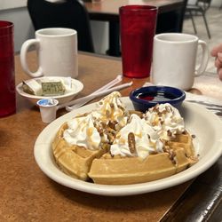 Neighborhood Cafe - Carmel Pecan waffle
