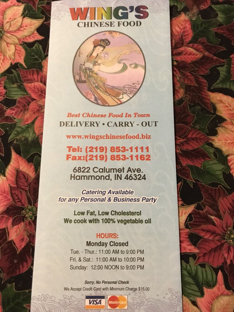 WINGS CHINESE FOOD Updated September 2024 30 Reviews 6822 Calumet