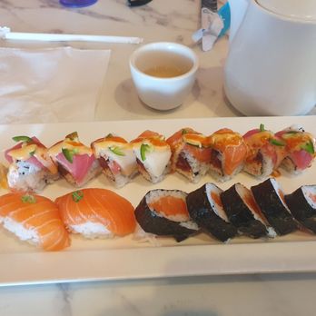 Sumo Sushi & Hibachi - Salmon Nigiri, Kein Roll, and a tuna roll. - Sushi Bars Near Me - Shelby, North Carolina Sumo Sushi & Hibachi - Salmon Nigiri, Kein Roll, and a tuna roll. - Sushi Bars Near Me - Shelby, North Carolina