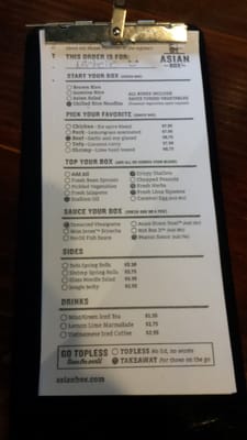Menu photo 3 Asian Box Mountain View, CA