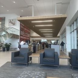Service waiting and check-in area
