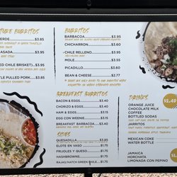Rita's Burritos - El menú, 1/5/23 Menu, 5/1/23