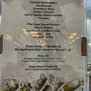 Secret Creamery - Today's menu - Ice Cream & Frozen Yogurt Near Me - Las Vegas, Nevada Secret Creamery - Today's menu - Ice Cream & Frozen Yogurt Near Me - Las Vegas, Nevada