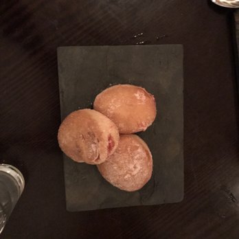 Sur Lie - Strawberry jelly donuts dessert at Sur Lie - New American Near Me - Portland, Maine Sur Lie - Strawberry jelly donuts dessert at Sur Lie - New American Near Me - Portland, Maine