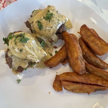 Day Maker Half Day Cafe - Brisket Benedict - Breakfast & Brunch Near Me - Austin, Texas