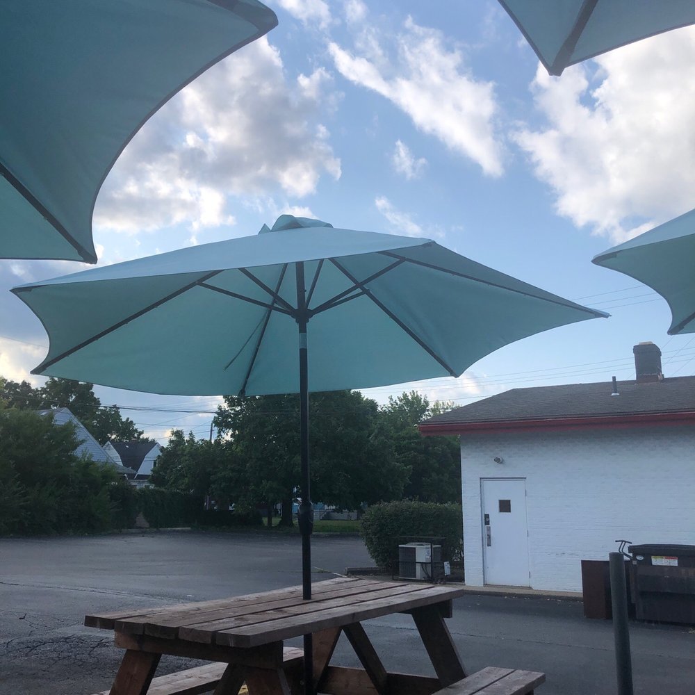 Picnic tables. Picnic tables.