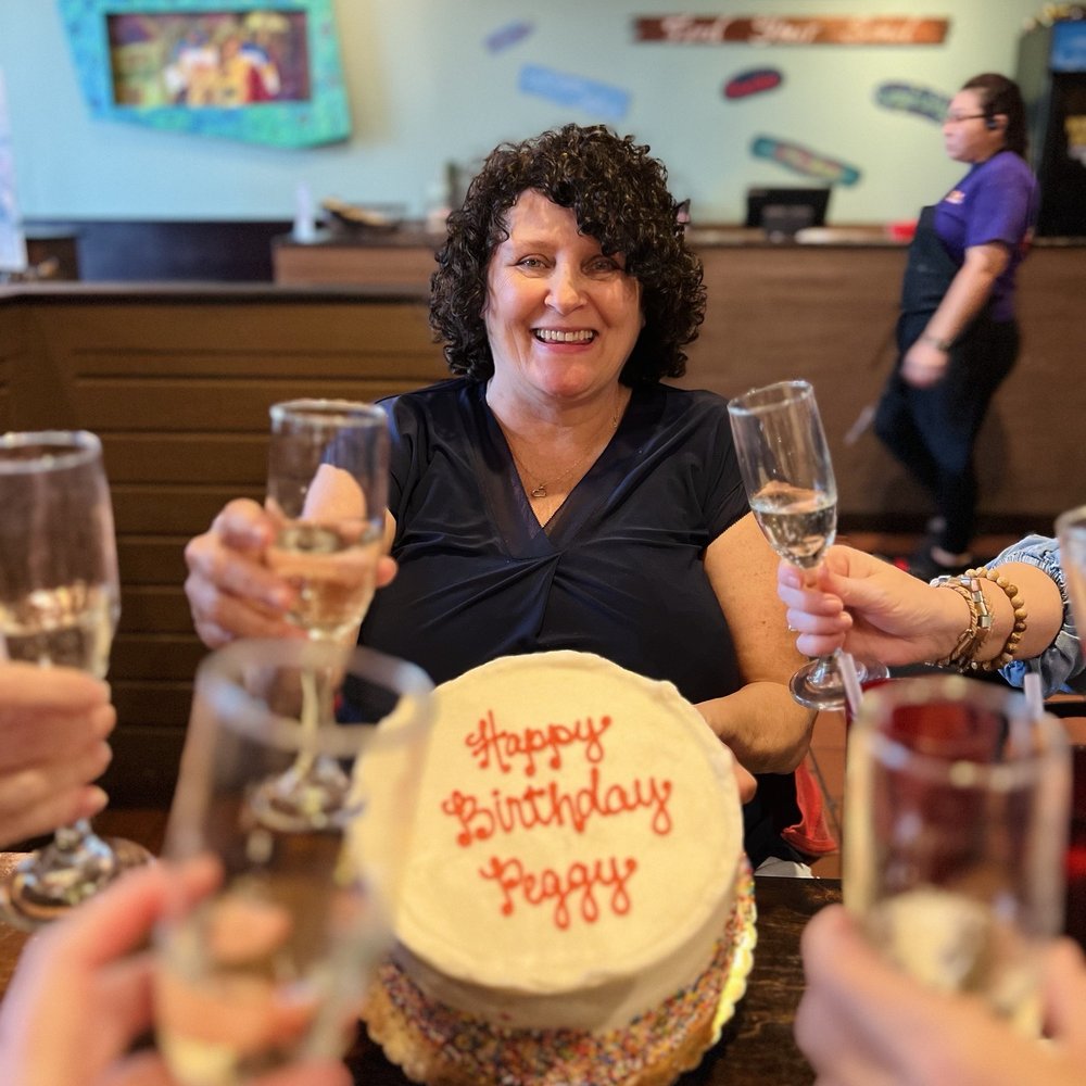 Happy birthday cake and bubbles with friends at Nola Southern Grill! Happy birthday cake and bubbles with friends at Nola Southern Grill!