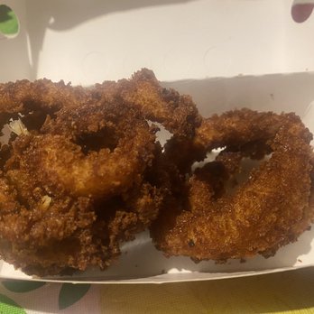 Jack in the Box - Look at these shitty onion rings I was served thru the drive thru this evening - Fast Food Near Me - Garland, Texas