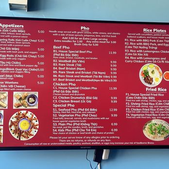Lovely Pho - Menu board 12/2021 - Vietnamese Near Me - Provo, Utah