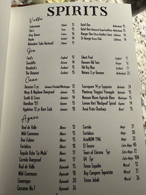 Menu photo 1 Wayward Scottsdale, AZ