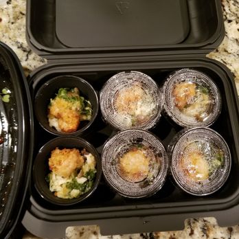 Seasons 52 - Lump crab, roasted shrimp and spinach stuffed mushrooms - New American Near Me - Cincinnati, Ohio Seasons 52 - Lump crab, roasted shrimp and spinach stuffed mushrooms - New American Near Me - Cincinnati, Ohio