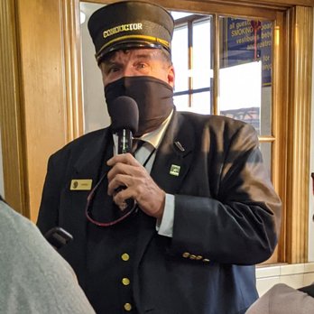 Alaska Railroad - Conductor giving us the low down - Trains Near Me - Anchorage, Alaska
