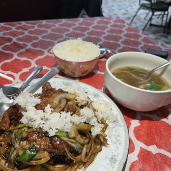 Chinese Palace Dim Sum - Mongolian Beef and steamed white rice - Dim Sum Near Me - Denver, Colorado Chinese Palace Dim Sum - Mongolian Beef and steamed white rice - Dim Sum Near Me - Denver, Colorado