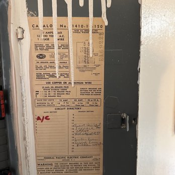Greenergy Electric - Federal Pacific Electric Company breaker box - Electricians Near Me - Germantown, Maryland