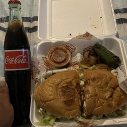 Torta de fajita y coca mexicana!