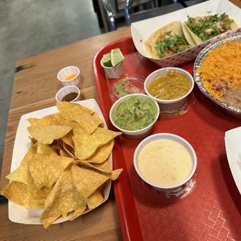 Taco Street - Creamy Queso and Chips w/ guac and salsa - Tacos Near Me - Tacoma, Washington