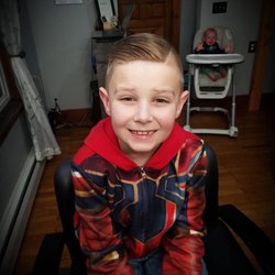 29 CuTz - He loved His school haircut!!