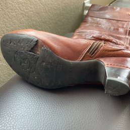 The broken sole before repair. The broken sole before repair.