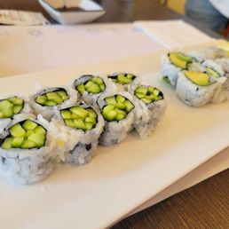 Cucumber roll and avocado roll.