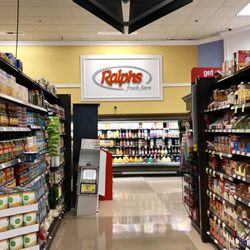 Aisle with logo.