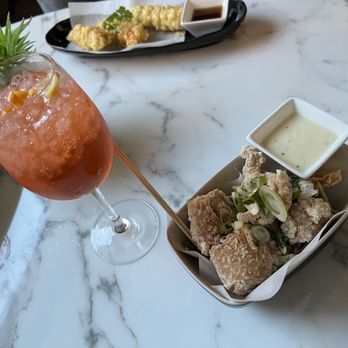 Sugar Pine - Karaage small plate, sugar pine spritz - Japanese Near Me - Austin, Texas
