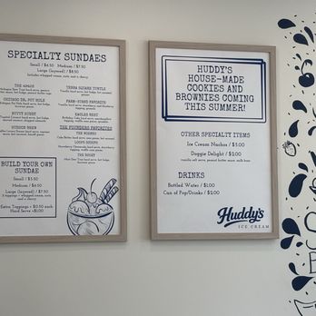 Huddy's - Menu - Ice Cream & Frozen Yogurt Near Me - Hudsonville, Michigan Huddy's - Menu - Ice Cream & Frozen Yogurt Near Me - Hudsonville, Michigan