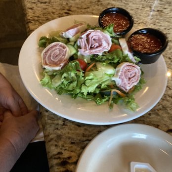 Genti's Italian Restaurant - Antipasto salad with house dressing - Pizza Near Me - Hickory Creek, Texas