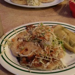 Latino American Restaurant - Pupusas and a tamal. So delicious.