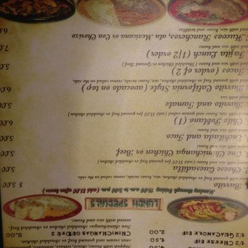 The Salsas Restaurant - Menu page 1 - Mexican Near Me - Greeneville, Tennessee The Salsas Restaurant - Menu page 1 - Mexican Near Me - Greeneville, Tennessee
