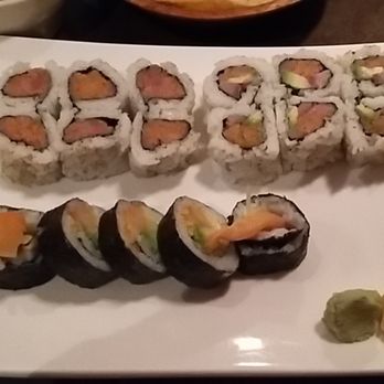 SoHo Asian Restaurant & Bar - Boston roll, spicy tuna and kamikaze roll, I think. Bleh.... soggy tempura mixed with the fish... - Japanese Near Me - Hudson, New Hampshire SoHo Asian Restaurant & Bar - Boston roll, spicy tuna and kamikaze roll, I think. Bleh.... soggy tempura mixed with the fish... - Japanese Near Me - Hudson, New Hampshire