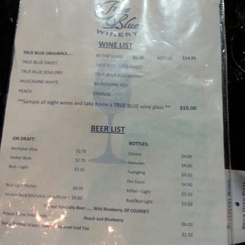 True Blue Winery - Menu - Wineries Near Me - Davenport, Florida True Blue Winery - Menu - Wineries Near Me - Davenport, Florida