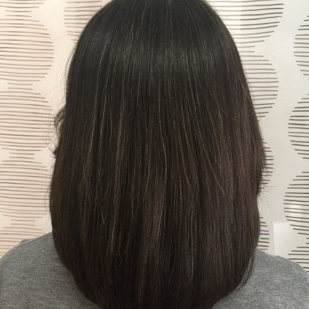 At salon immediately after keratin treatment