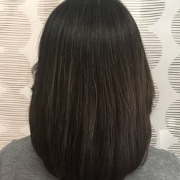 At salon immediately after keratin treatment At salon immediately after keratin treatment