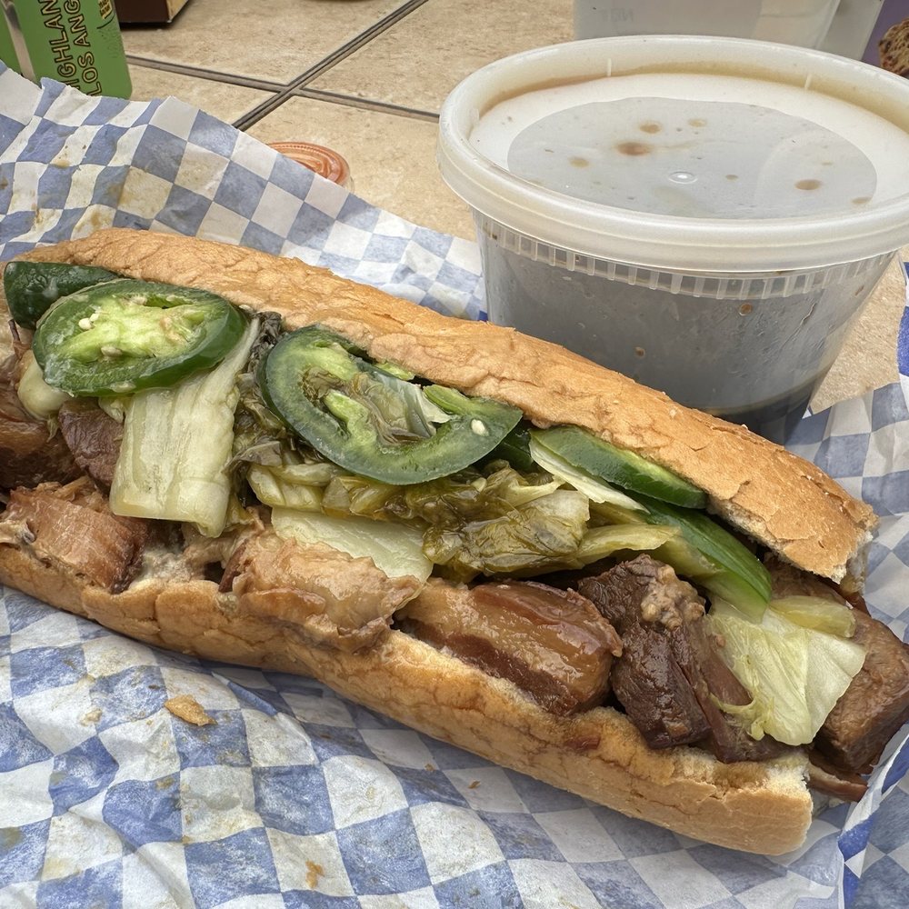 Be U - Braised pork belly and egg banh mi with dip - Vietnamese Near Me - Los Angeles, California