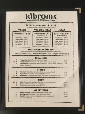Menu photo 6 Kibrom's Restaurant Boise, ID Menu photo 6 Kibrom's Restaurant Boise, ID