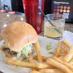 All Star Sports Bar And Grill - Smash Burger with French fries