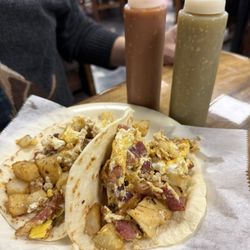 Taqueria Jalisco - Breakfast Taco (egg, potato, and bacon)