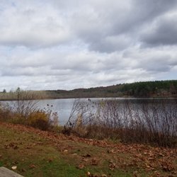 West Thompson Lake Federal Park - Lake - dam toward left