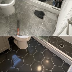 Hoboken Floor Refinishing - Re-tiling bathroom floor