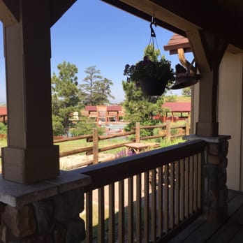 Fika Coffee House - View of the pool from the covered porch - Coffee & Tea Near Me - Parker, Colorado