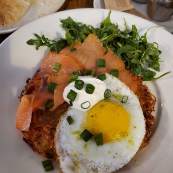 The Common - Crispy potato tart with smoked salmon. - Breakfast & Brunch Near Me - Brooklyn, New York The Common - Crispy potato tart with smoked salmon. - Breakfast & Brunch Near Me - Brooklyn, New York
