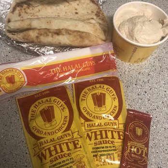 The Halal Guys - Side of hummus & pita + sauces & utensils - Halal Near Me - Tempe, Arizona The Halal Guys - Side of hummus & pita + sauces & utensils - Halal Near Me - Tempe, Arizona