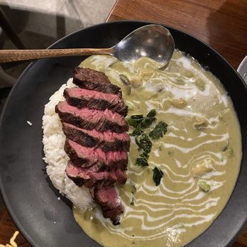 Hanuman Thai Eatery - Green Curry with hanger steak - Thai Near Me - Costa Mesa, California Hanuman Thai Eatery - Green Curry with hanger steak - Thai Near Me - Costa Mesa, California