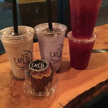 Cafe 86 - Kouki & Ube Monster, Ube flan, hibiscus tea-ish - Desserts Near Me - Artesia, California