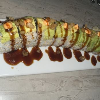 Cerulean Restaurant - FLYING FISH ROLL - smoked salmon, tempura broccolini, cucumber, cream cheese, jalapeno, avocado, tempura crunch, unagi sauce, spicy mayo. - Japanese Near Me - Winona Lake, Indiana Cerulean Restaurant - FLYING FISH ROLL - smoked salmon, tempura broccolini, cucumber, cream cheese, jalapeno, avocado, tempura crunch, unagi sauce, spicy mayo. - Japanese Near Me - Winona Lake, Indiana