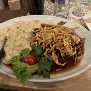 Augustiner Klosterwirt - Steak with gravy and Spetzel - Bavarian Near Me - Munich, BY