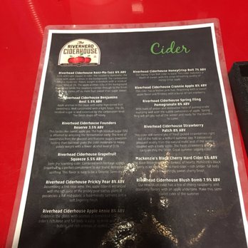 Riverhead Cider House - Menu - Beer, Wine & Spirits Near Me - Calverton, New York Riverhead Cider House - Menu - Beer, Wine & Spirits Near Me - Calverton, New York