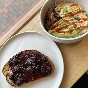 Wild Valentine - Toast with jam and savory egg and bacon bowl - Florists Near Me - Portsmouth, New Hampshire