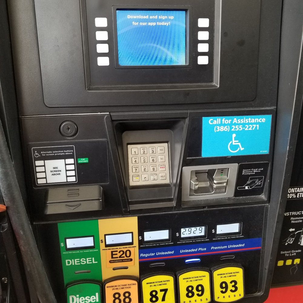 Bill Lewis of Vero Beach making a pitstop at RaceTrac in Daytona Beach, Florida.